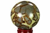 Crystal Filled, Polished Septarian Sphere - Utah #160189-2